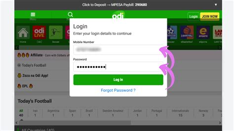 Odibets Reset Password via Sms: Update the password on mobile.